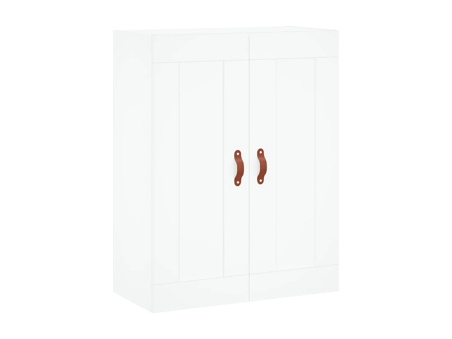 Wit hoog dressoir 69,5x34x180 cm Technisch hout