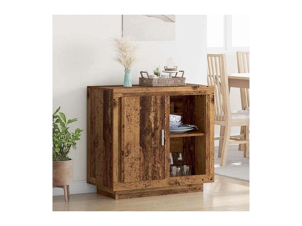 Credenza in legno antico 40 x 80 x 75 cm Legno ingegnerizzato