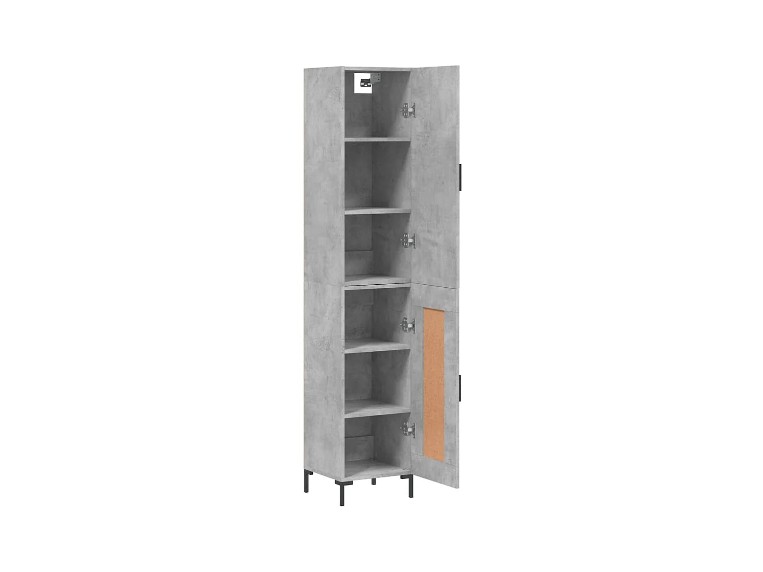 Hoge dressoir Betongrijs 34,5x34x180 cm Technisch hout