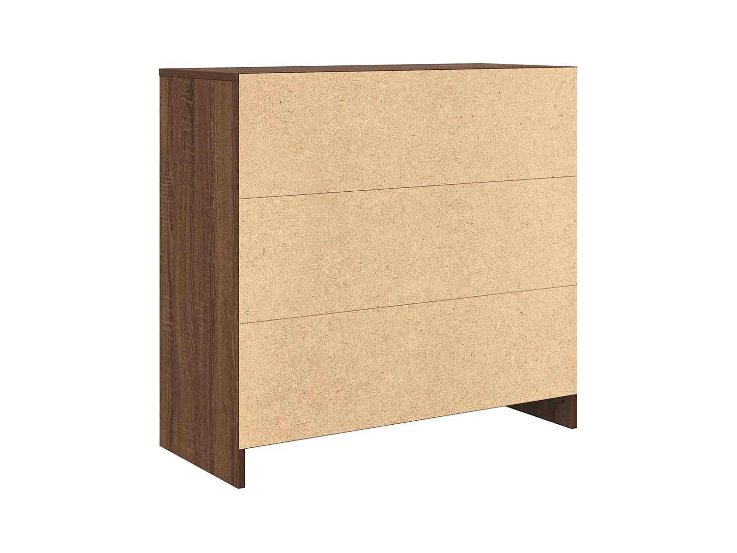 Buffet avec tiroir chêne brun 80x34x76 cm bois d'ingénierie