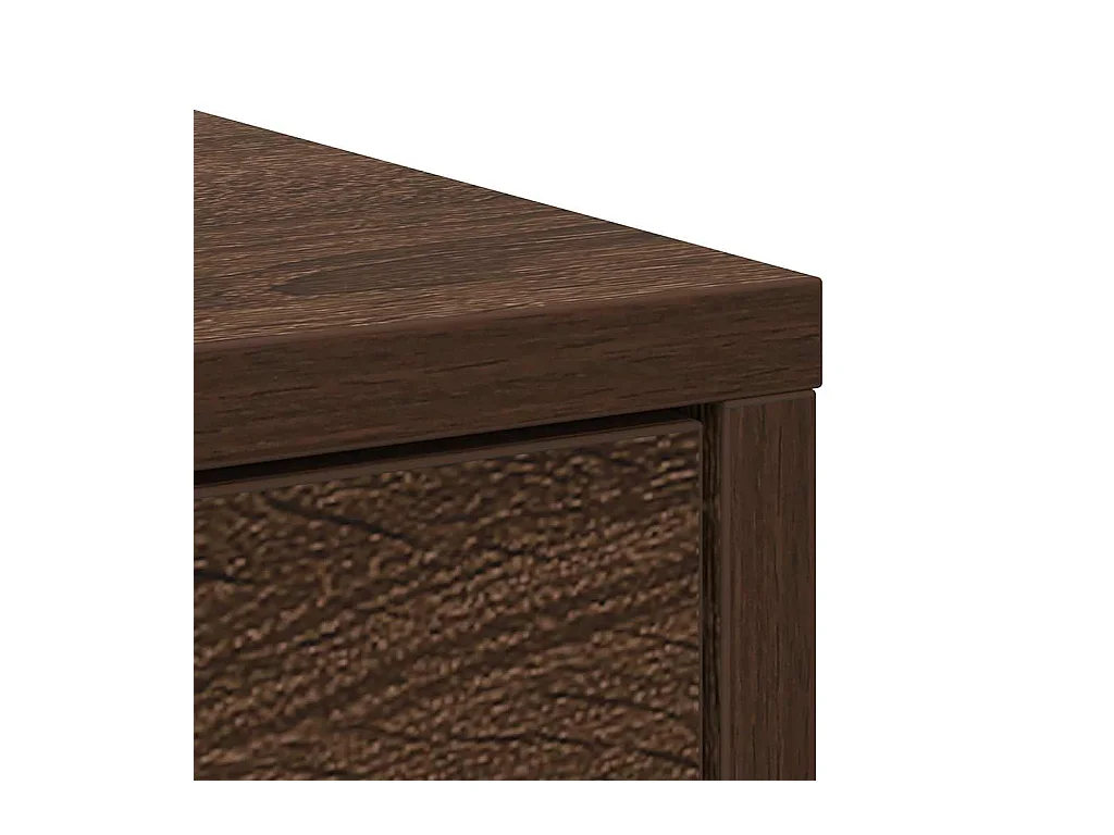 Buffet avec tiroir chêne brun 80x34x76 cm bois d'ingénierie