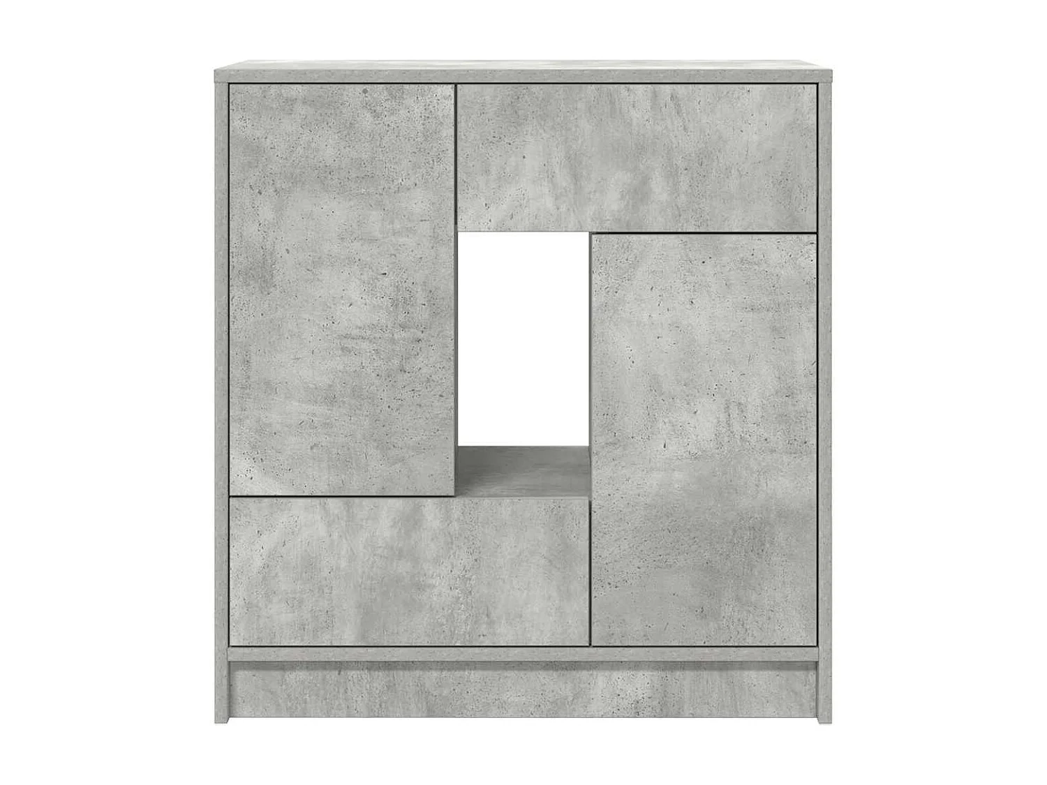 Buffet avec tiroirs et portes gris béton 70,5x34x74,5 cm