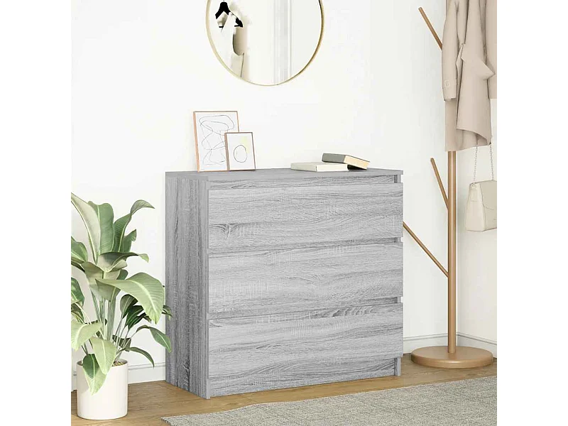 Buffet sonoma gris 80x35x76 cm bois d'ingénierie