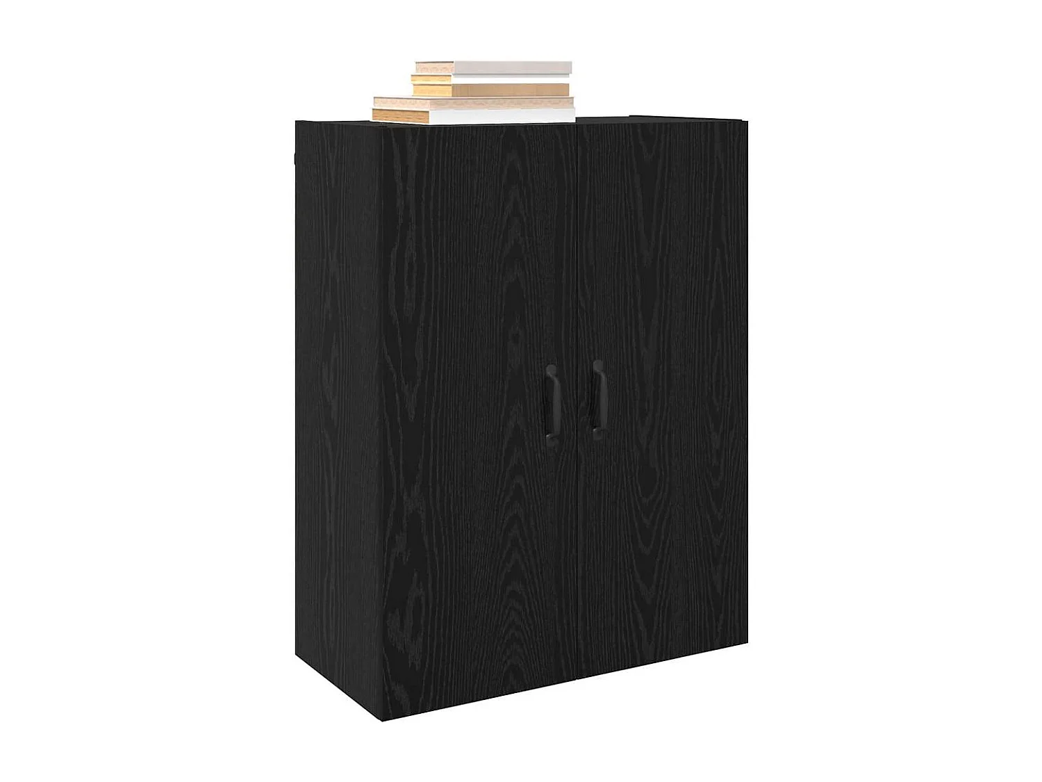 Pensili 2 pezzi Rovere Nero 69,5 x 34 x 90 cm