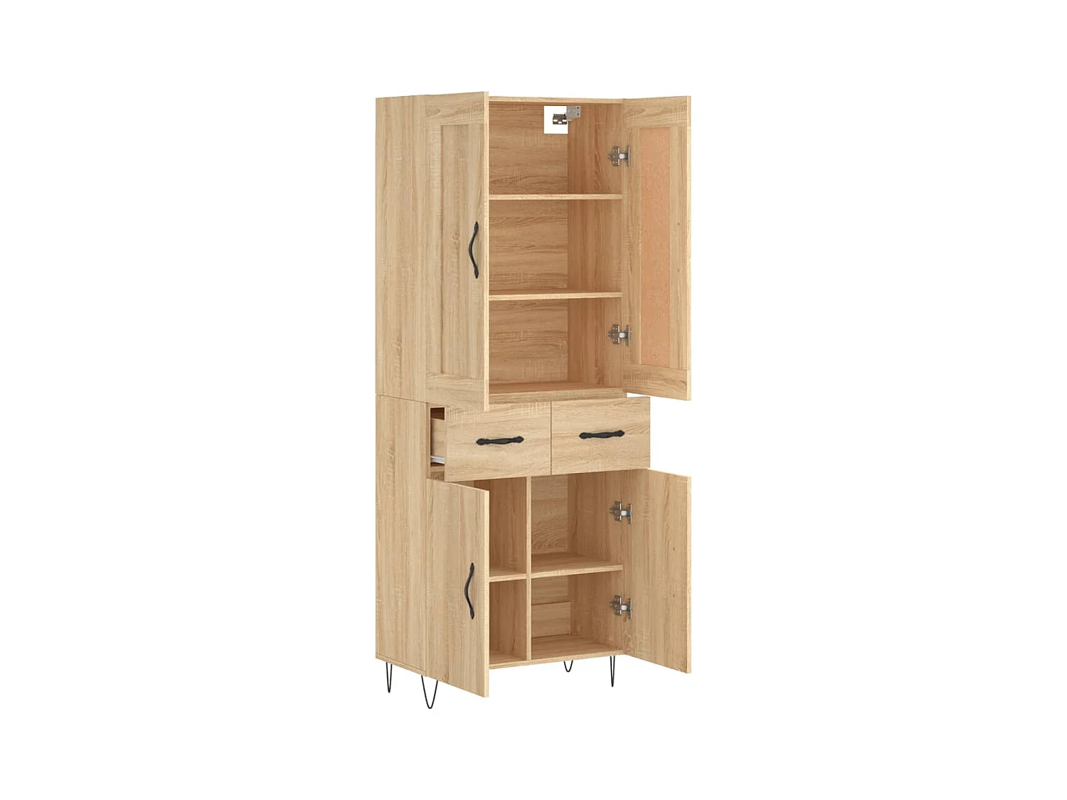 Buffet haut Chêne sonoma 69,5x34x180 cm Bois d'ingénierie