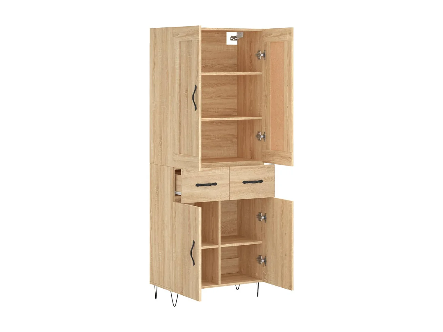 Buffet haut Chêne sonoma 69,5x34x180 cm Bois d'ingénierie