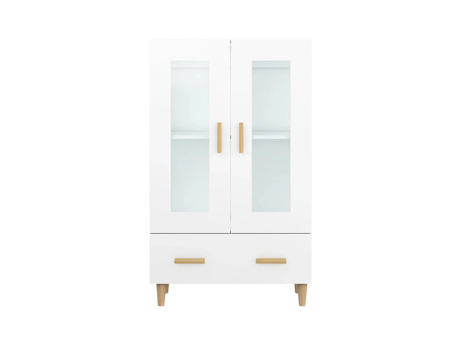 Wit hoog dressoir 70x31x115 cm Technisch hout