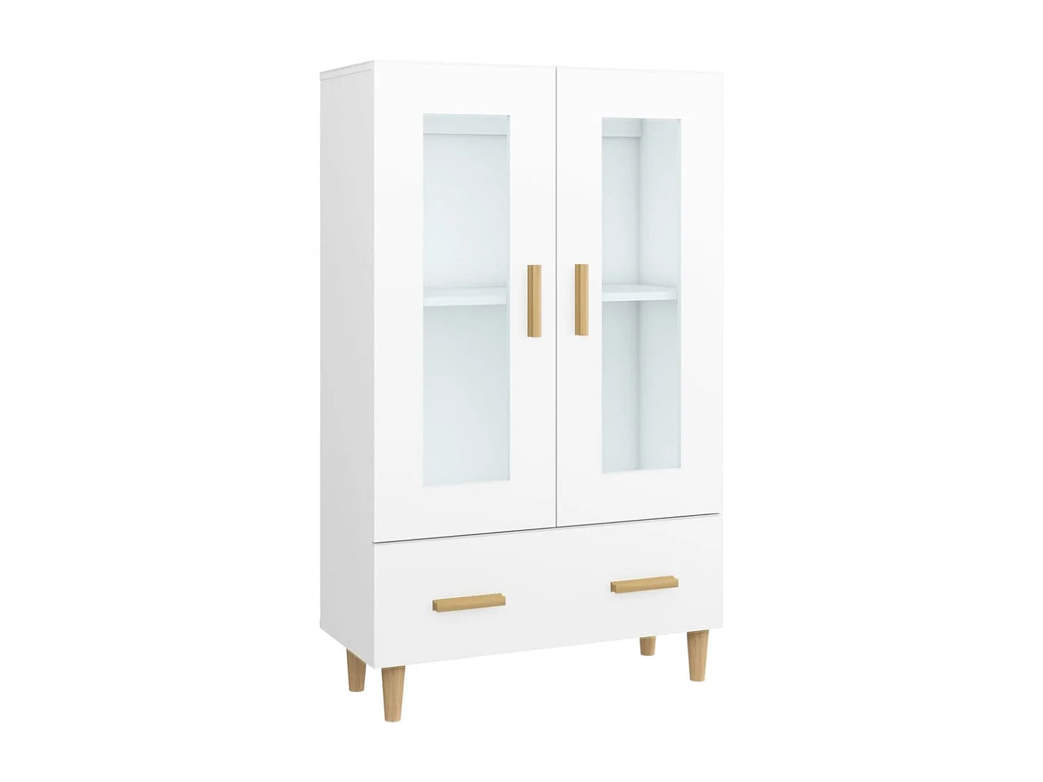 Buffet haut Blanc 70x31x115 cm Bois d'ingénierie