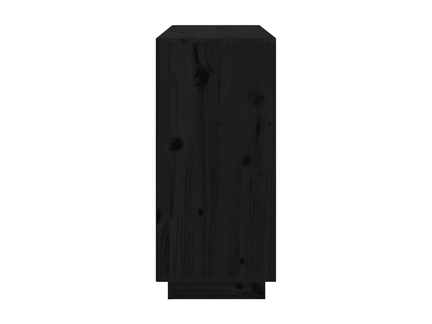 Buffet Noir 111x34x75 cm Bois massif de pin
