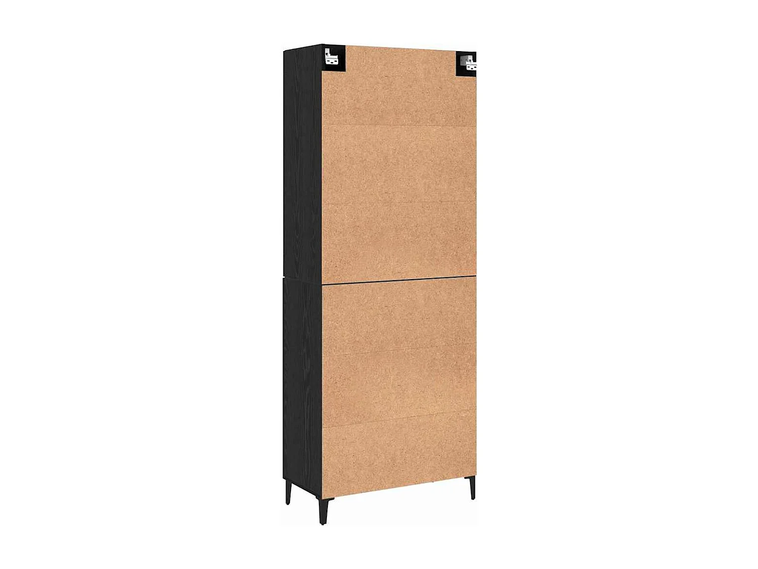 Haut Armoire 2 pcs Chêne noir 69,5 x 34 x 180 cm