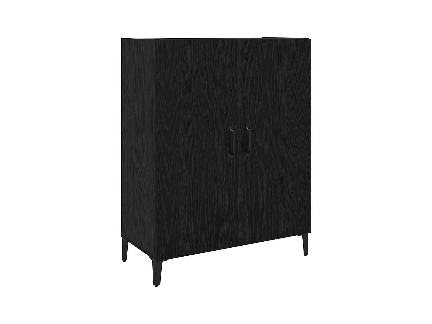 Hoge kast 2 stuks Zwart Eiken 69,5 x 34 x 180 cm