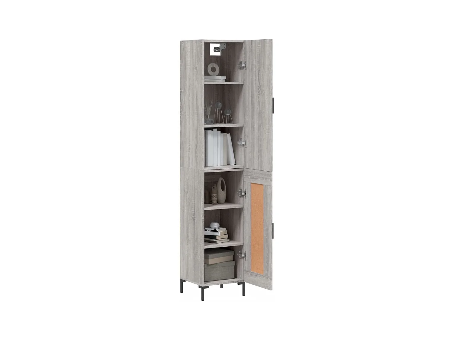 Buffet haut Sonoma gris 34,5x34x180 cm Bois d'ingénierie