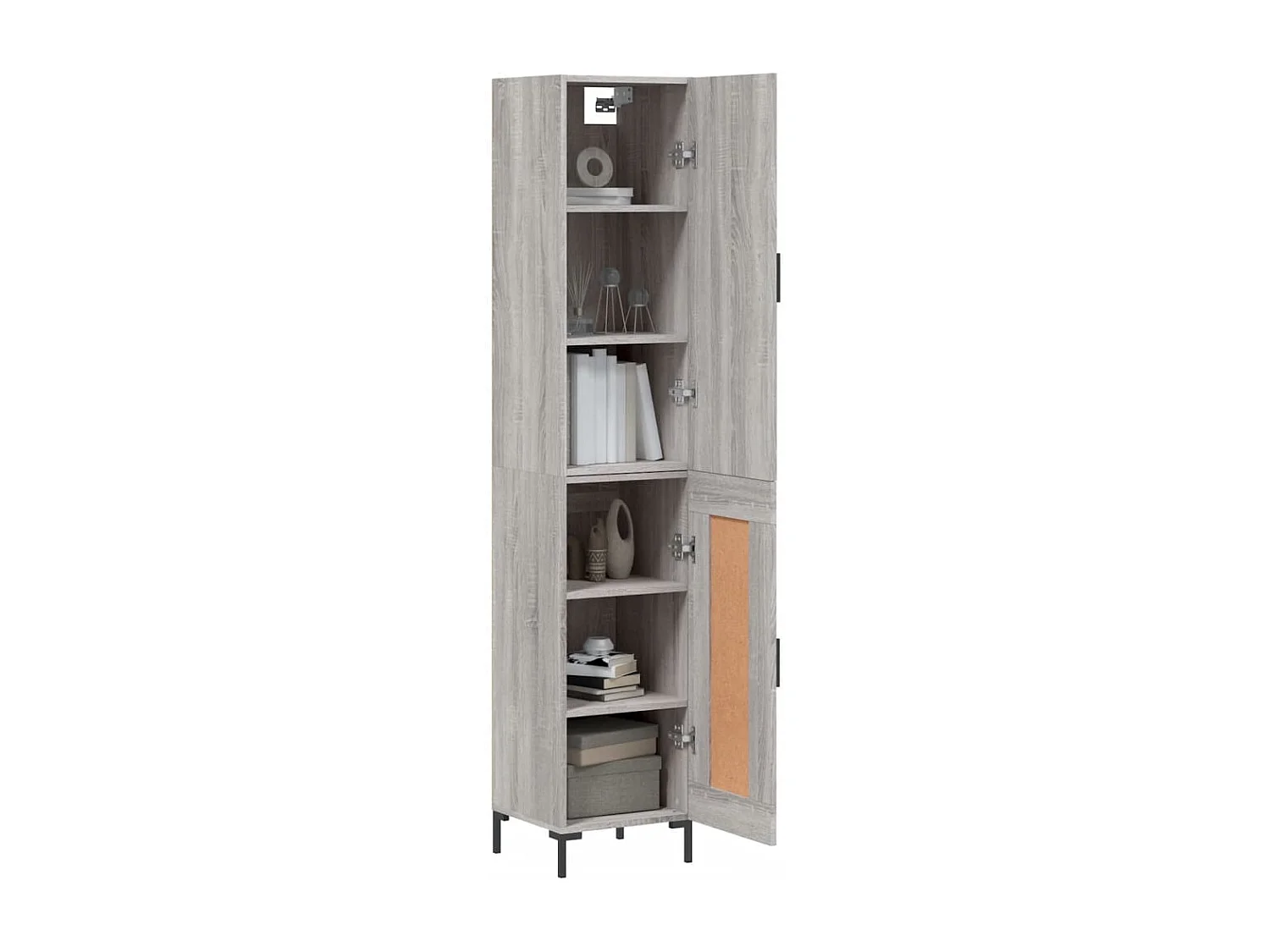 Buffet haut Sonoma gris 34,5x34x180 cm Bois d'ingénierie