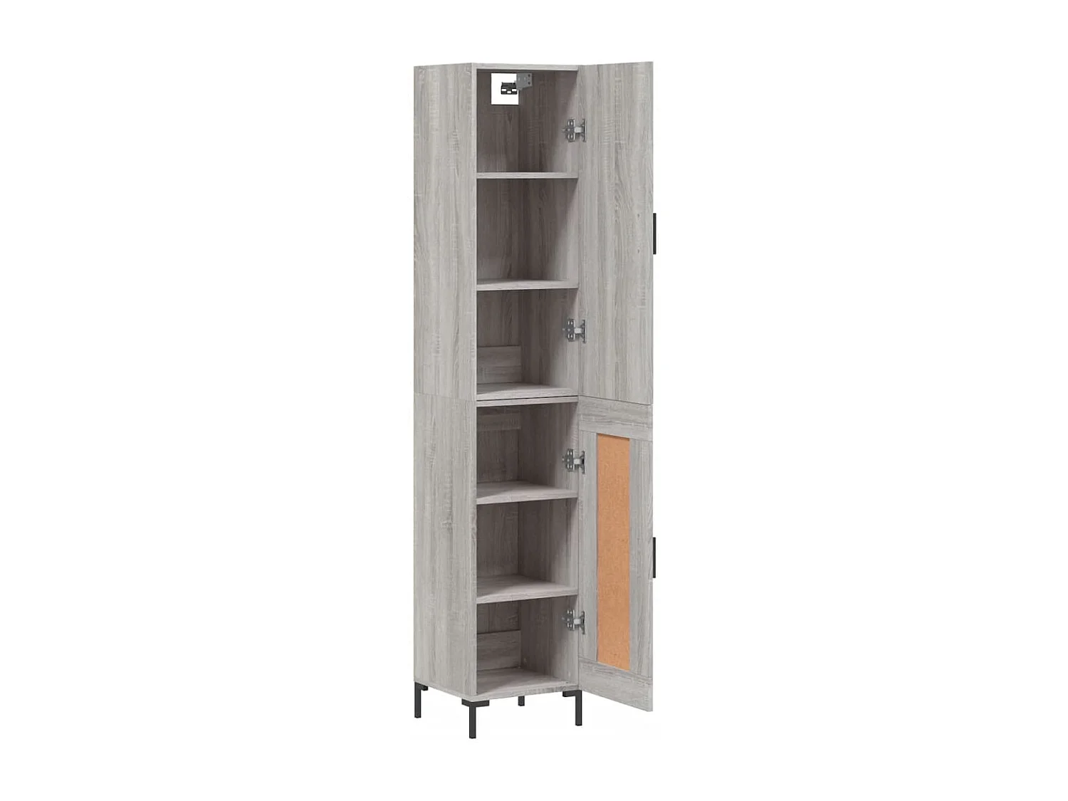Buffet haut Sonoma gris 34,5x34x180 cm Bois d'ingénierie