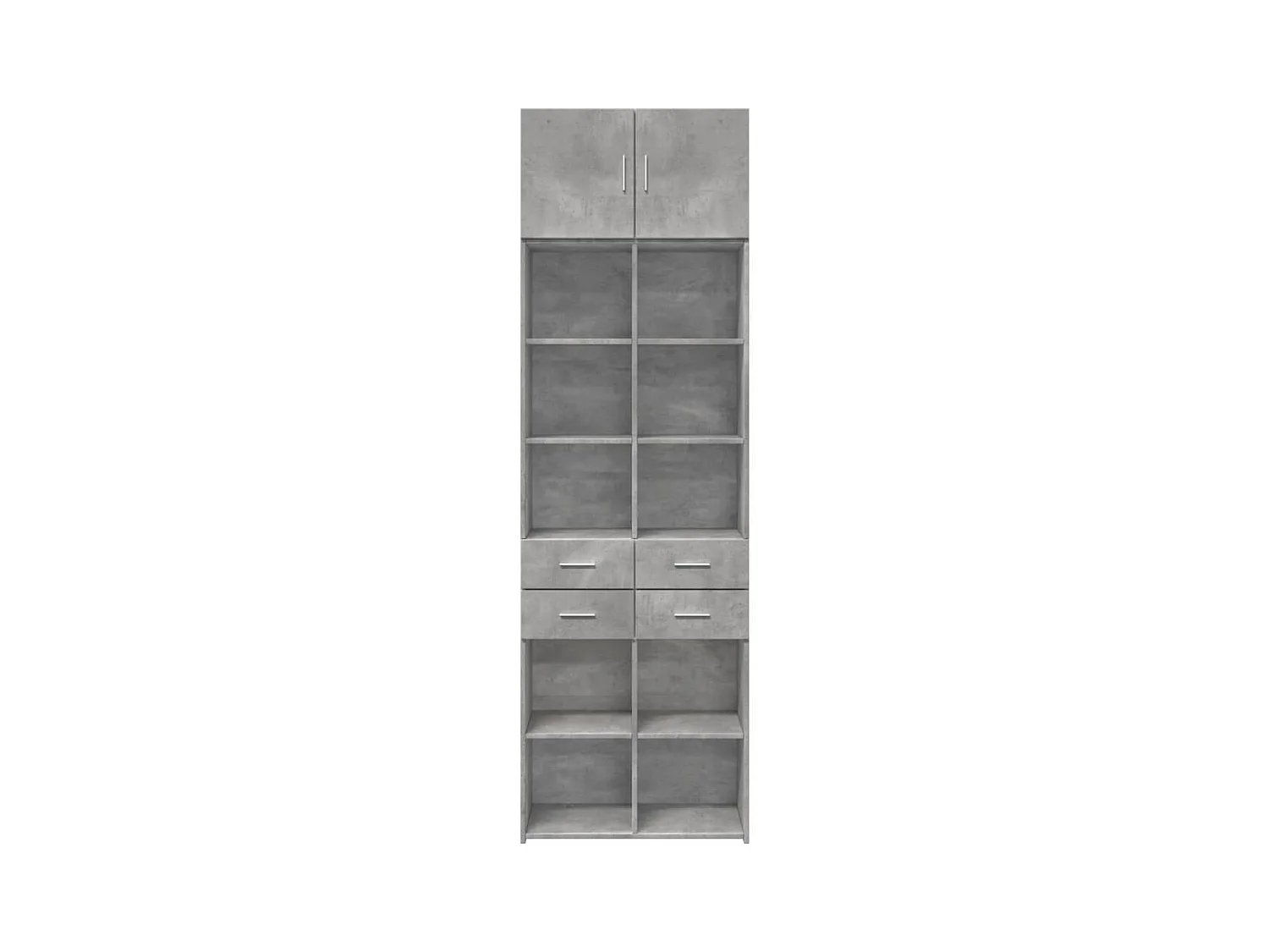 Mobile contenitore grigio cemento 70x42,5x225cm in legno ingegnerizzato