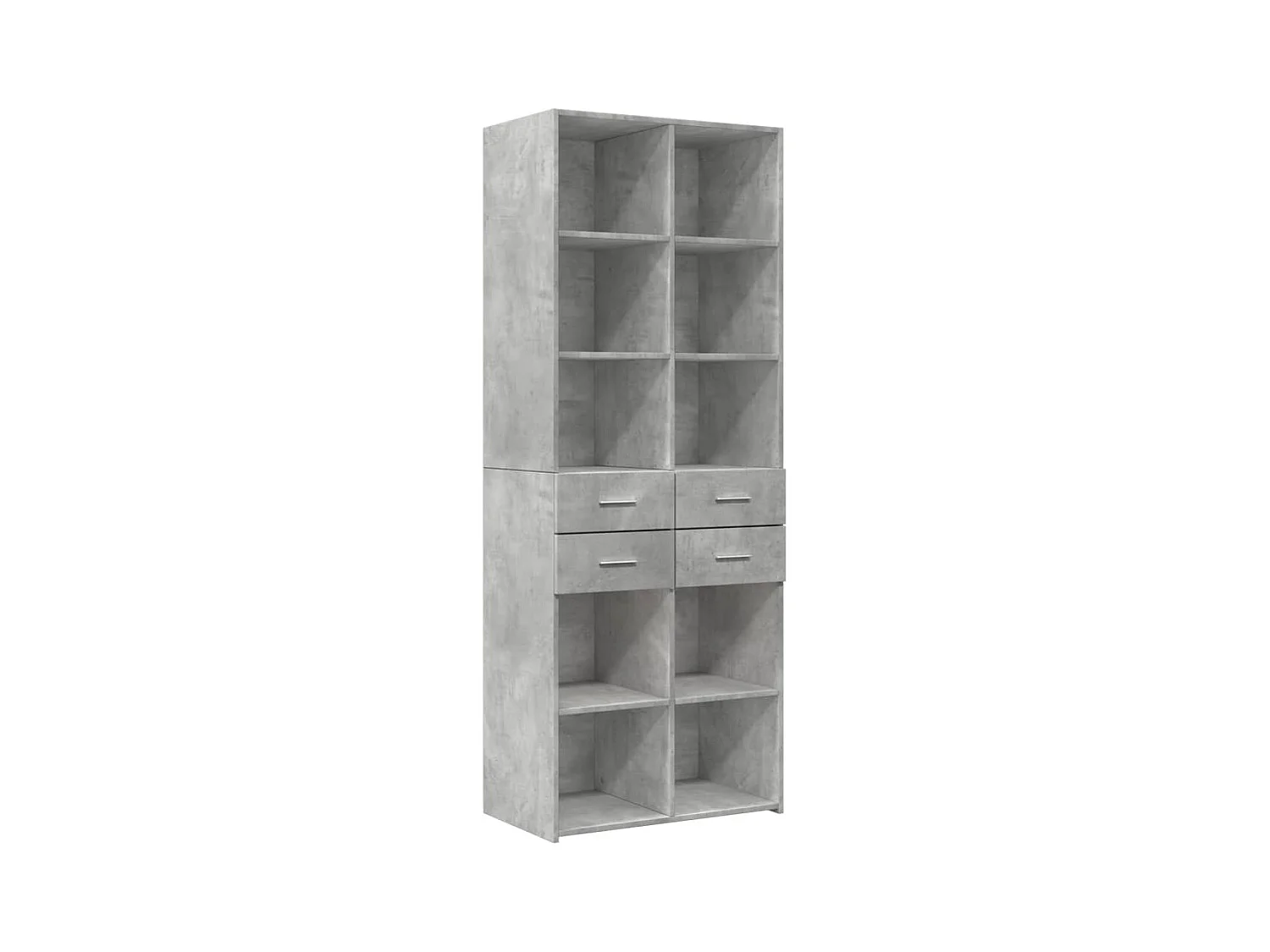 Mobile contenitore grigio cemento 70x42,5x225cm in legno ingegnerizzato