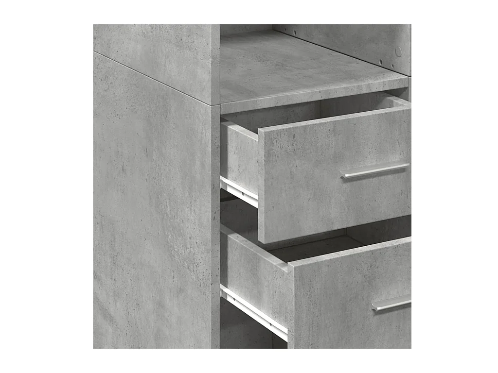 Mobile contenitore grigio cemento 70x42,5x225cm in legno ingegnerizzato