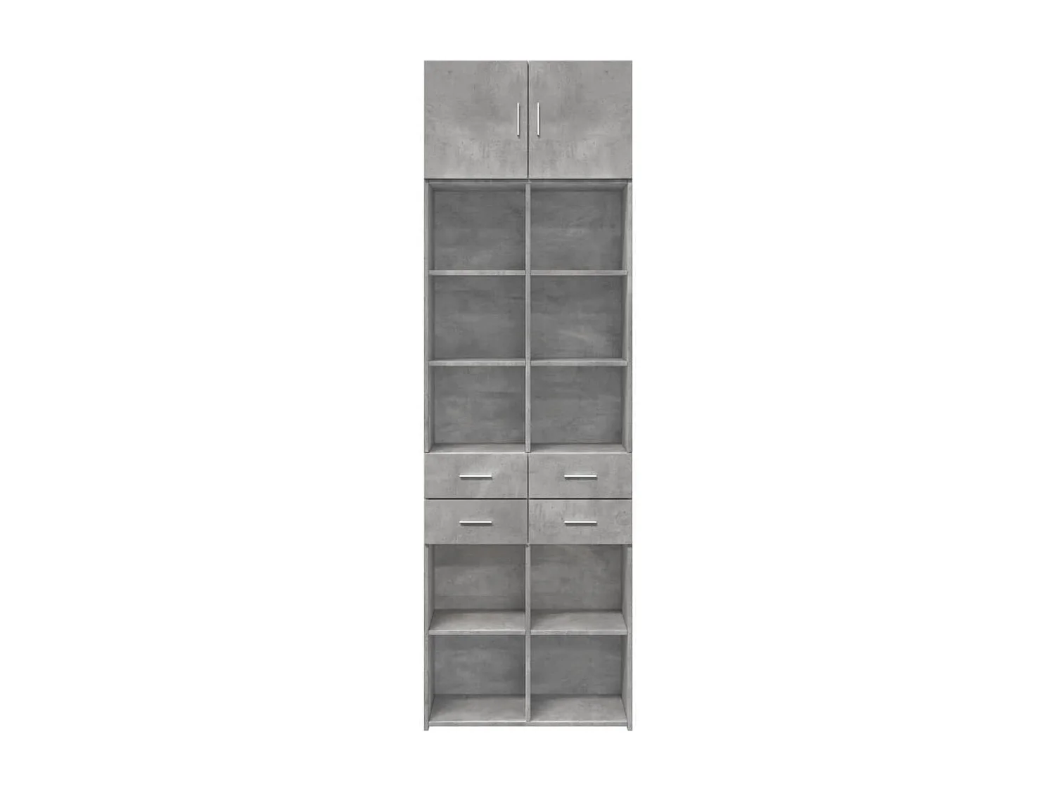 Armoire de rangement gris béton 70x42,5x225cm bois d'ingénierie