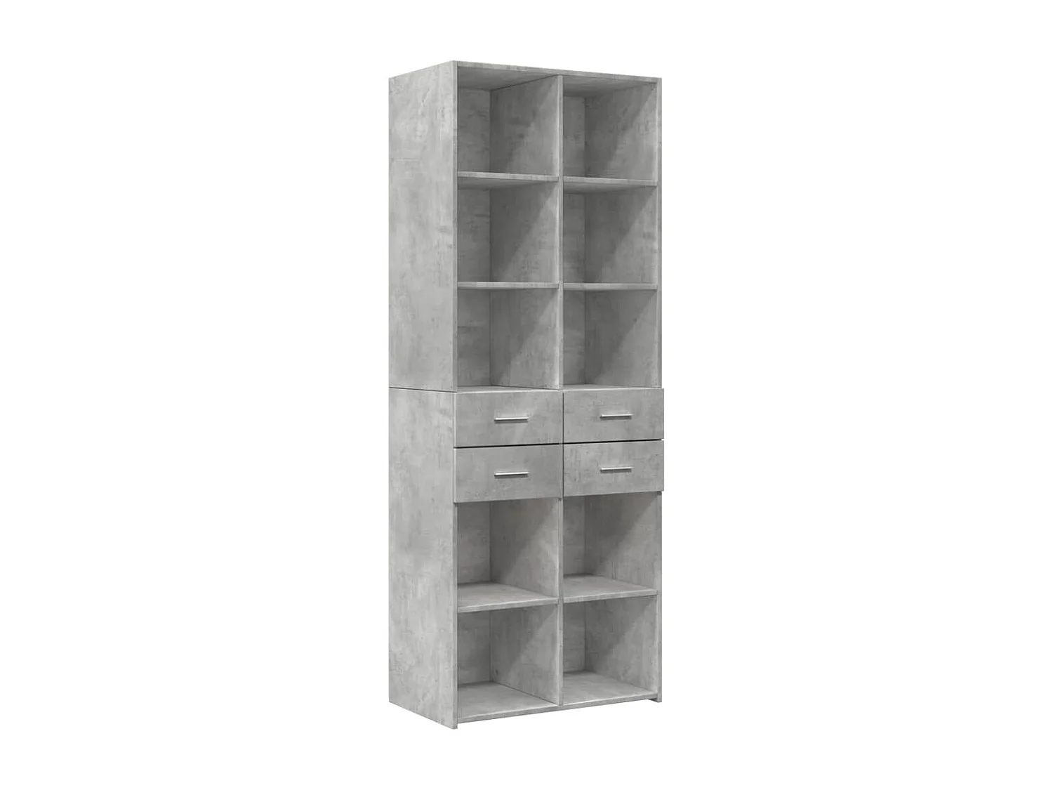 Armoire de rangement gris béton 70x42,5x225cm bois d'ingénierie