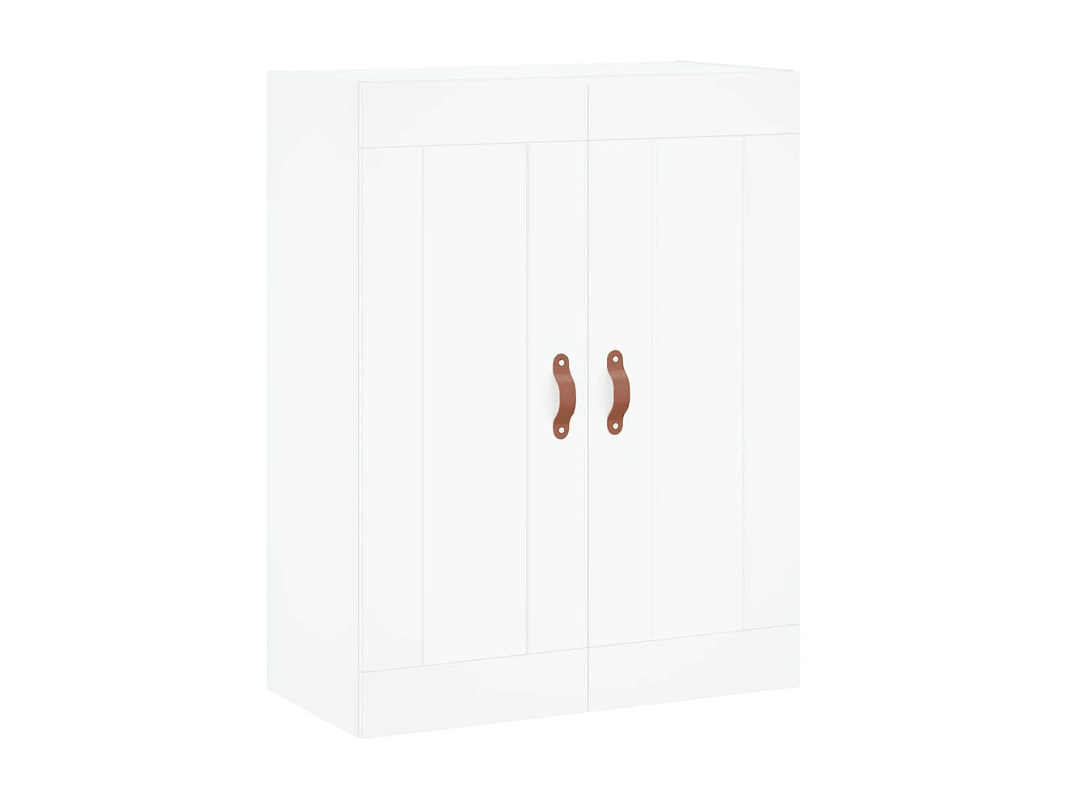 Credenza alta bianca 69,5x34x180 cm Legno ingegnerizzato