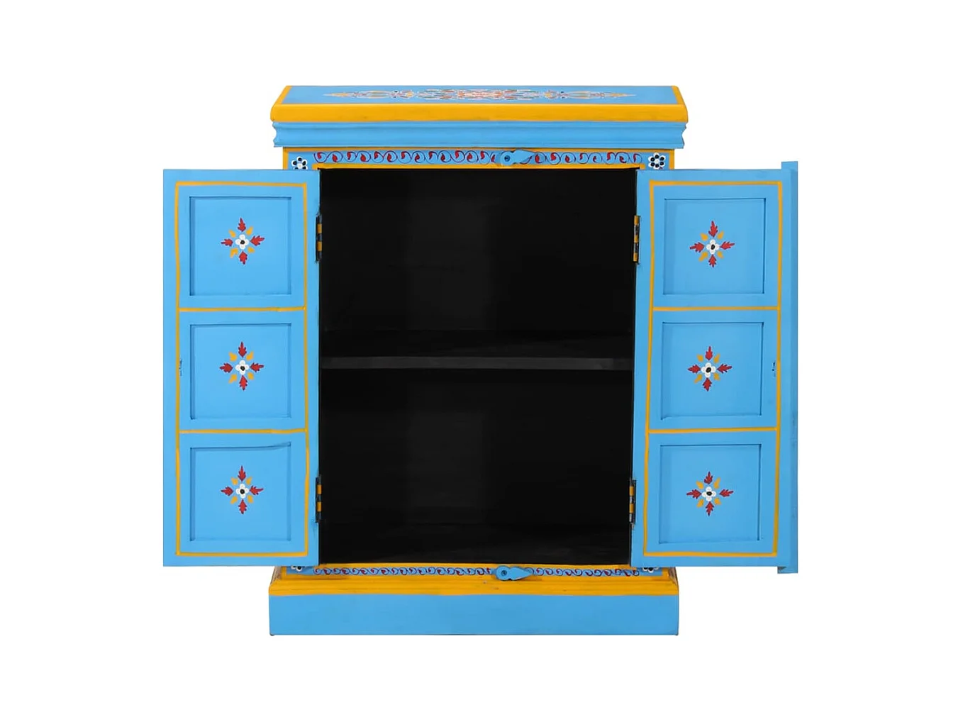 Aparador Madera maciza de mango Pintado a mano color turquesa