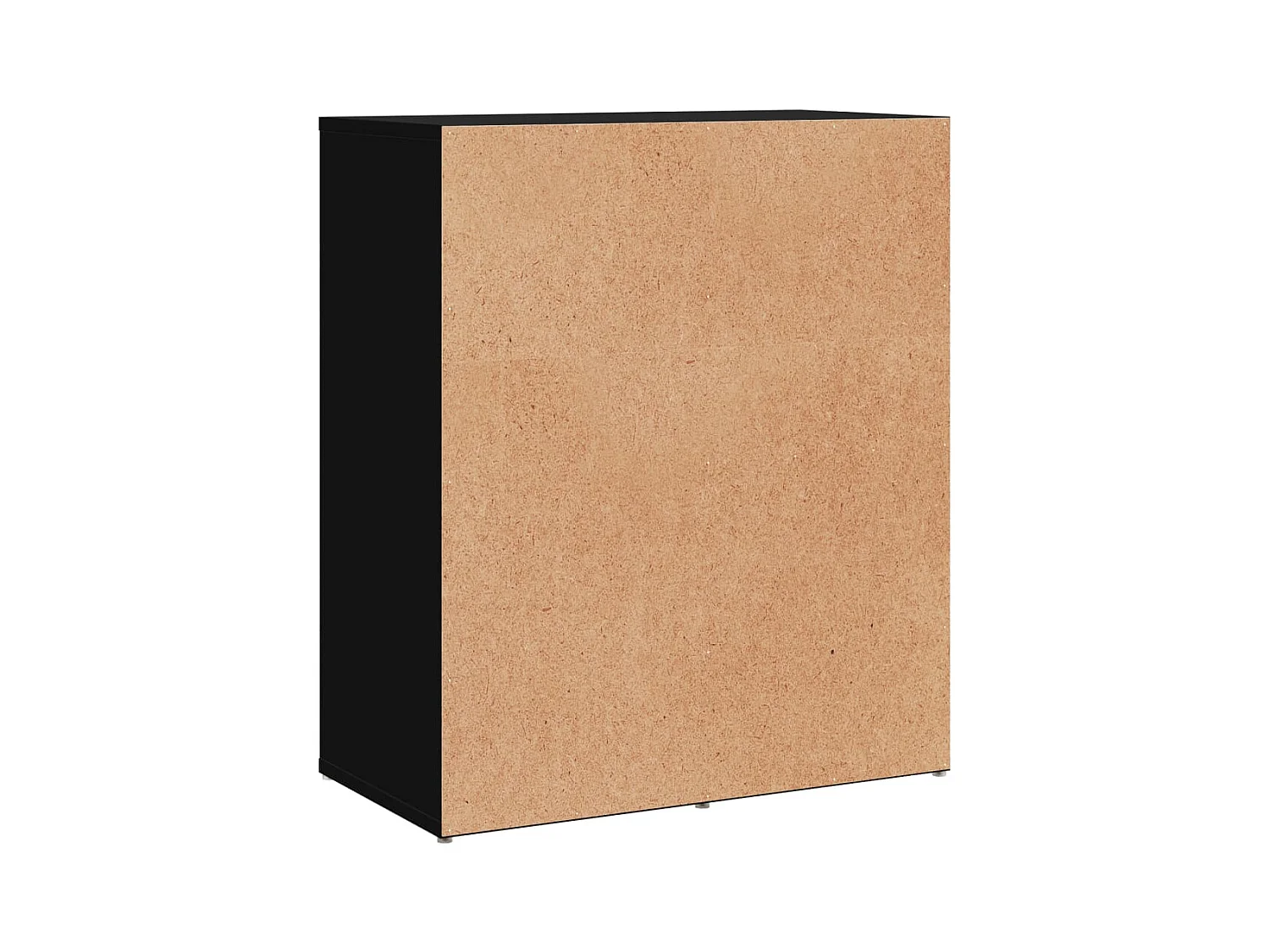 Credenze 2 pezzi nere 60x31x70 cm in legno ingegnerizzato