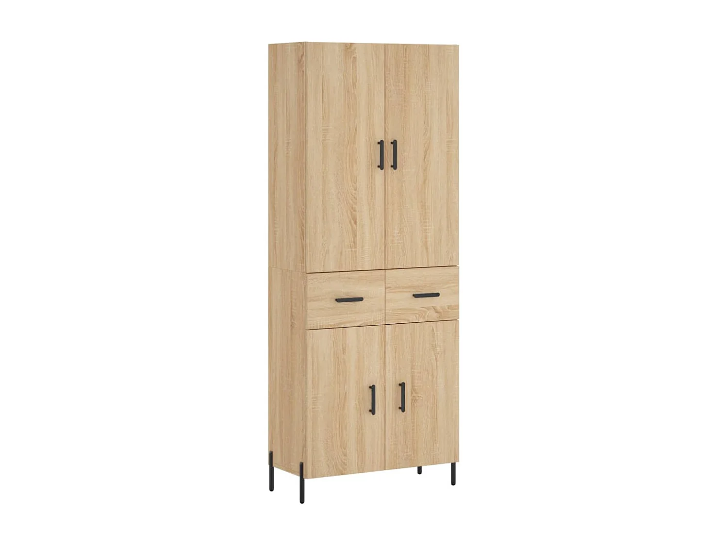 Credenza alta in rovere Sonoma 69,5x34x180 cm Legno ingegnerizzato