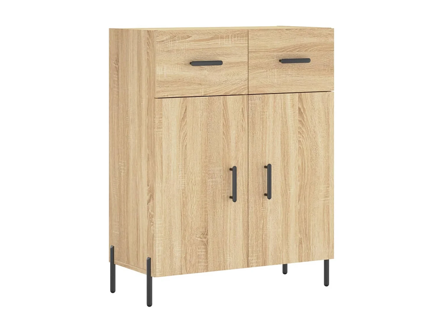 Credenza alta in rovere Sonoma 69,5x34x180 cm Legno ingegnerizzato