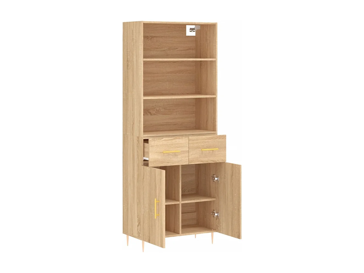 Hoog dressoir Sonoma eiken 69,5x34x180 cm Technisch hout