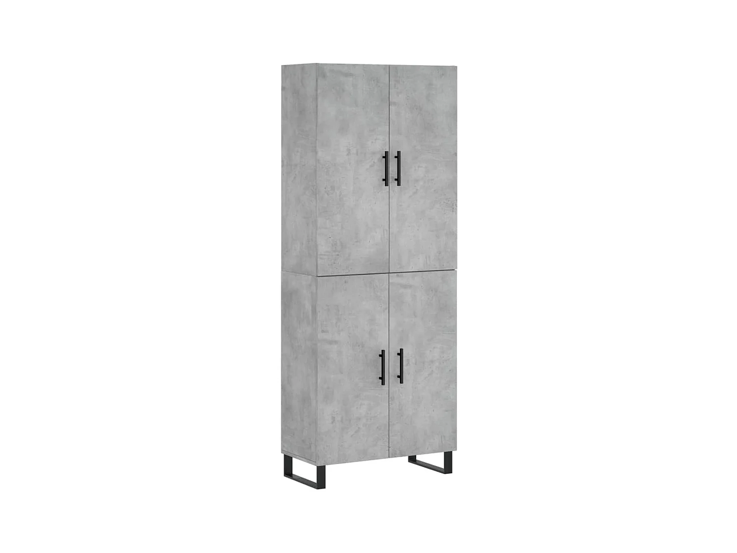Buffet haut Gris béton 69,5x34x180 cm Bois d'ingénierie