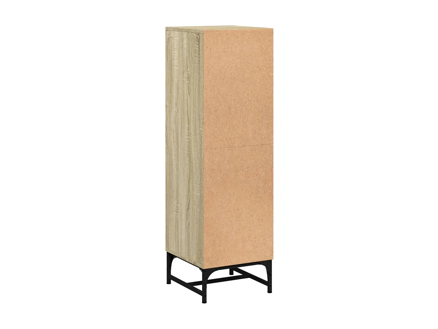 Buffet avec portes en verre chêne sonoma 35x37x120 cm