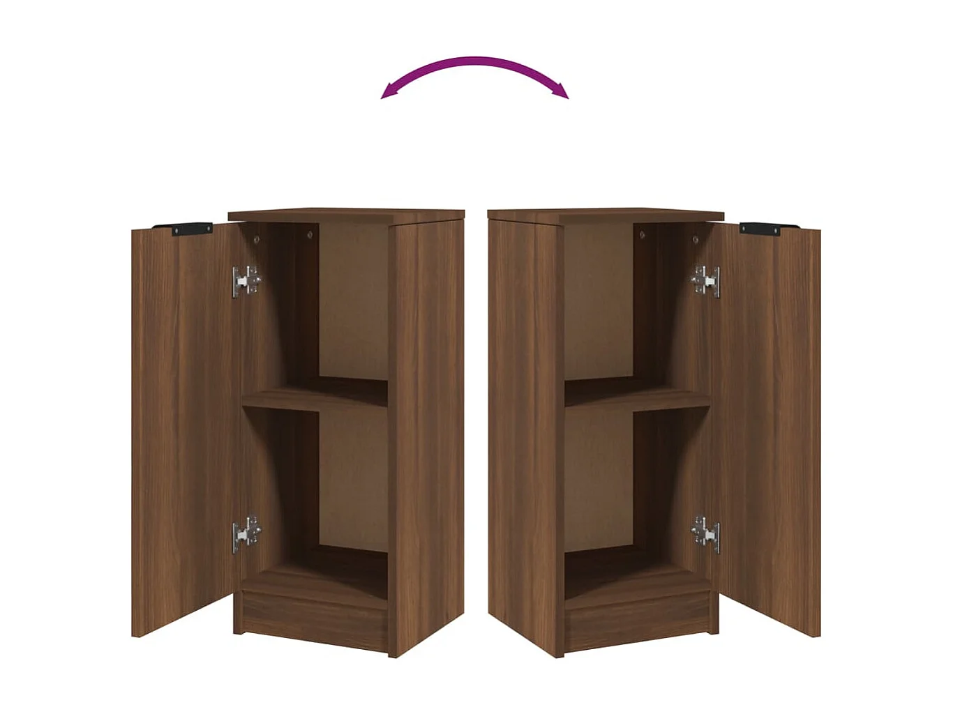 Sideboard Braune Eiche 30x30x70 cm Holzwerkstoff