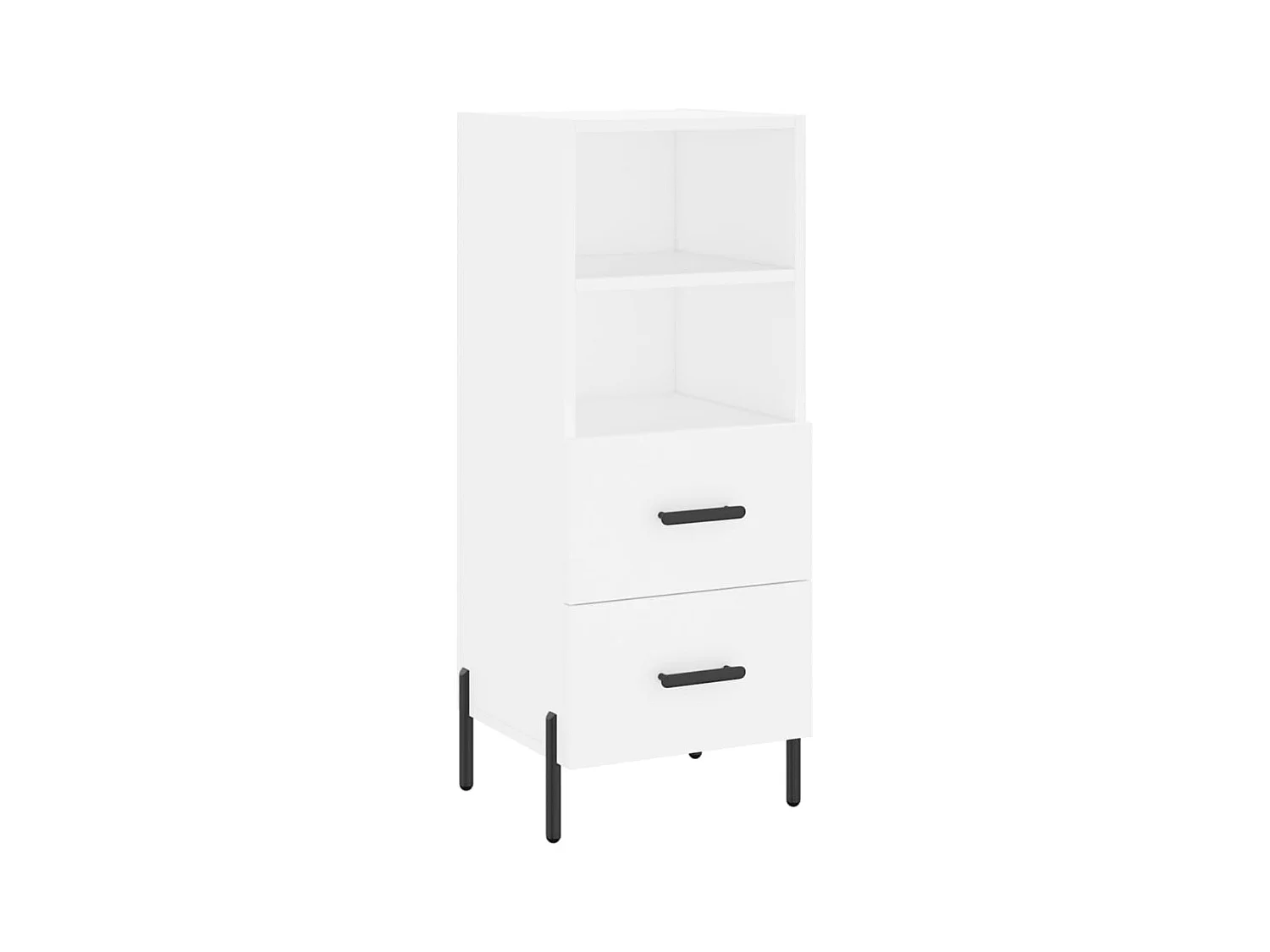 Wit hoog dressoir 34,5x34x180 cm Technisch hout