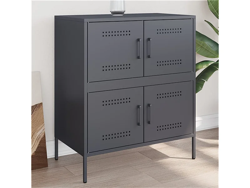 Buffet anthracite 68x39x79 cm acier