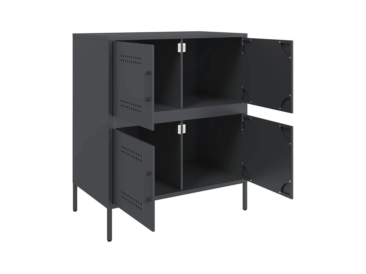 Buffet anthracite 68x39x79 cm acier