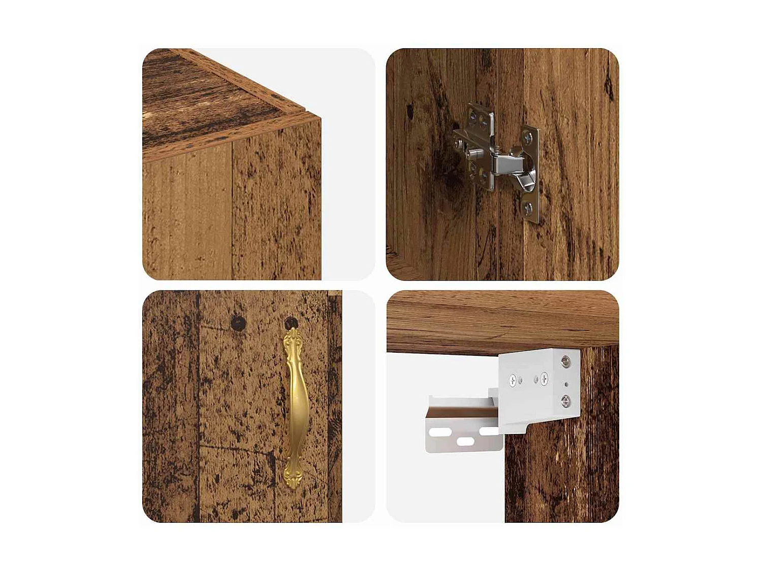 Mobile a parete Legno antico 69,5 x 34 x 90 cm Legno ingegnerizzato