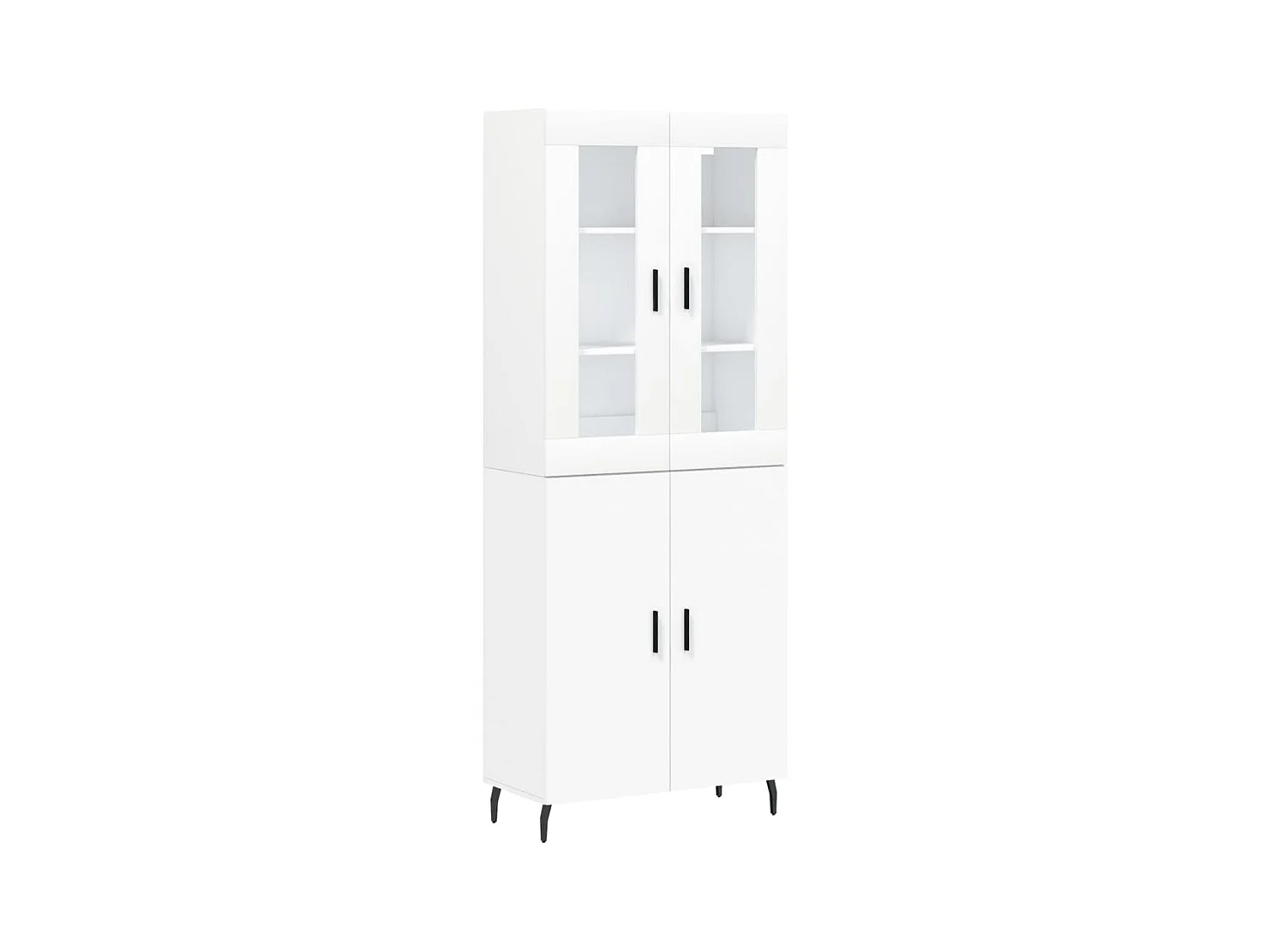 Wit hoog dressoir 69,5x34x180 cm Technisch hout