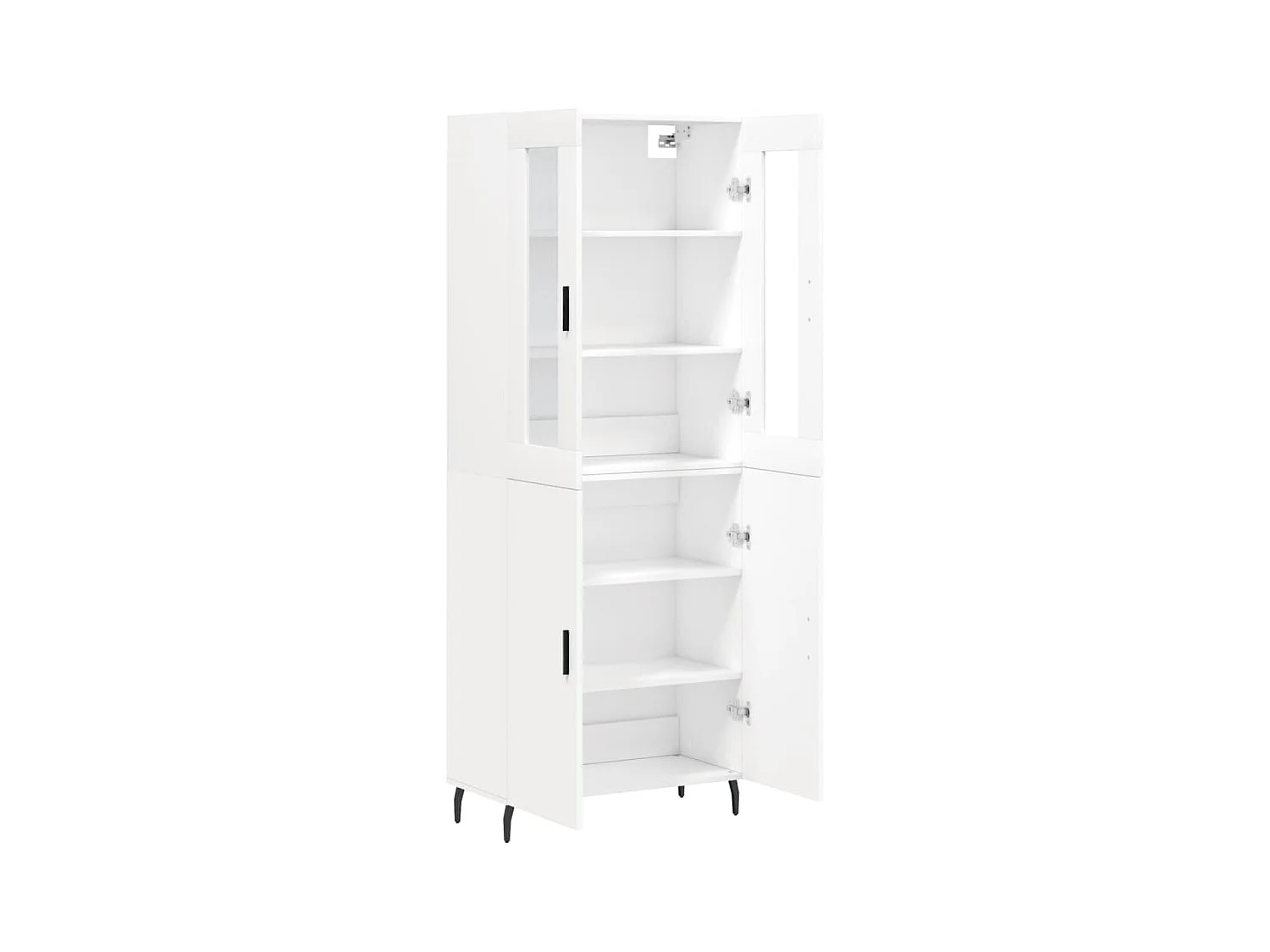 Wit hoog dressoir 69,5x34x180 cm Technisch hout