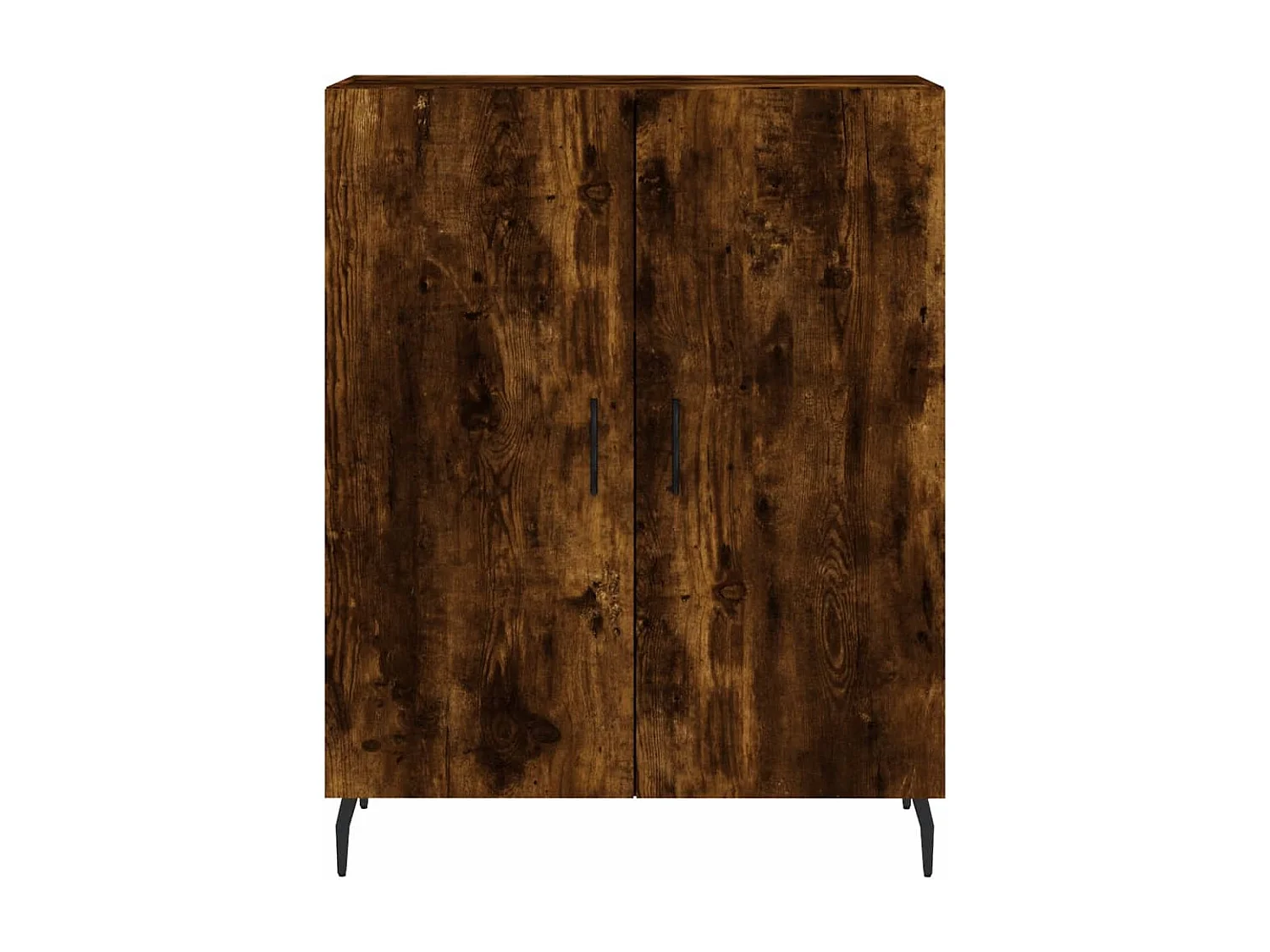 Buffet haut Chêne fumé 69,5x34x180 cm Bois d'ingénierie
