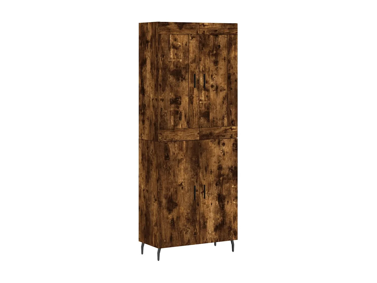 Buffet haut Chêne fumé 69,5x34x180 cm Bois d'ingénierie