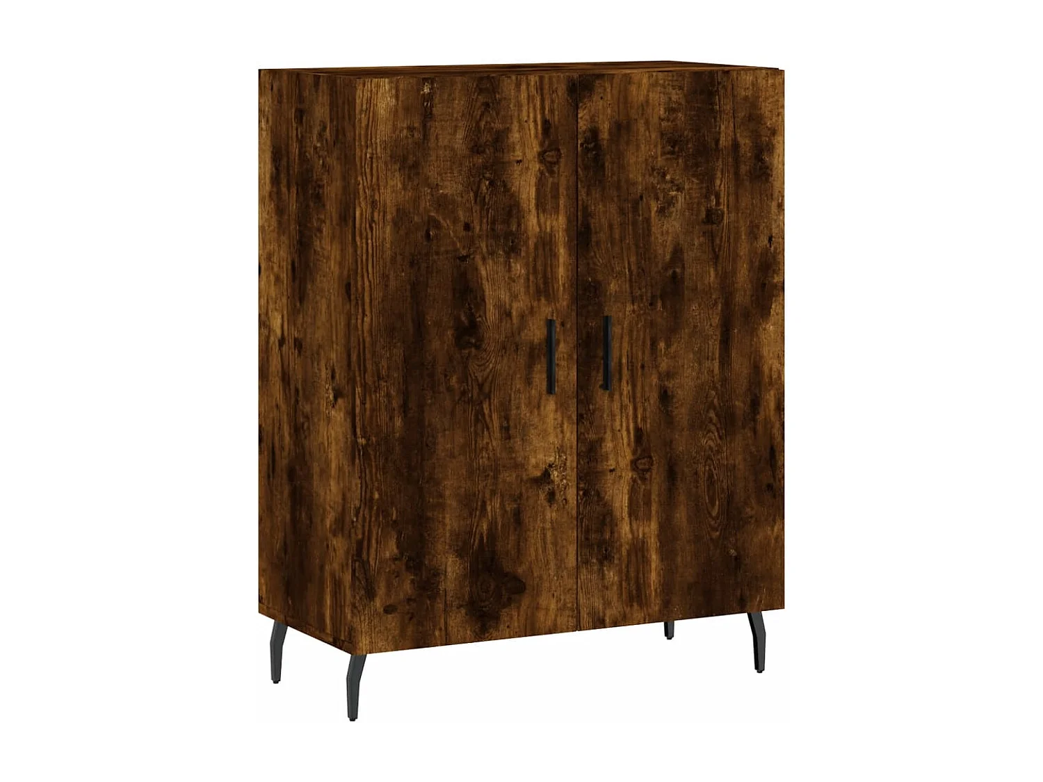 Buffet haut Chêne fumé 69,5x34x180 cm Bois d'ingénierie