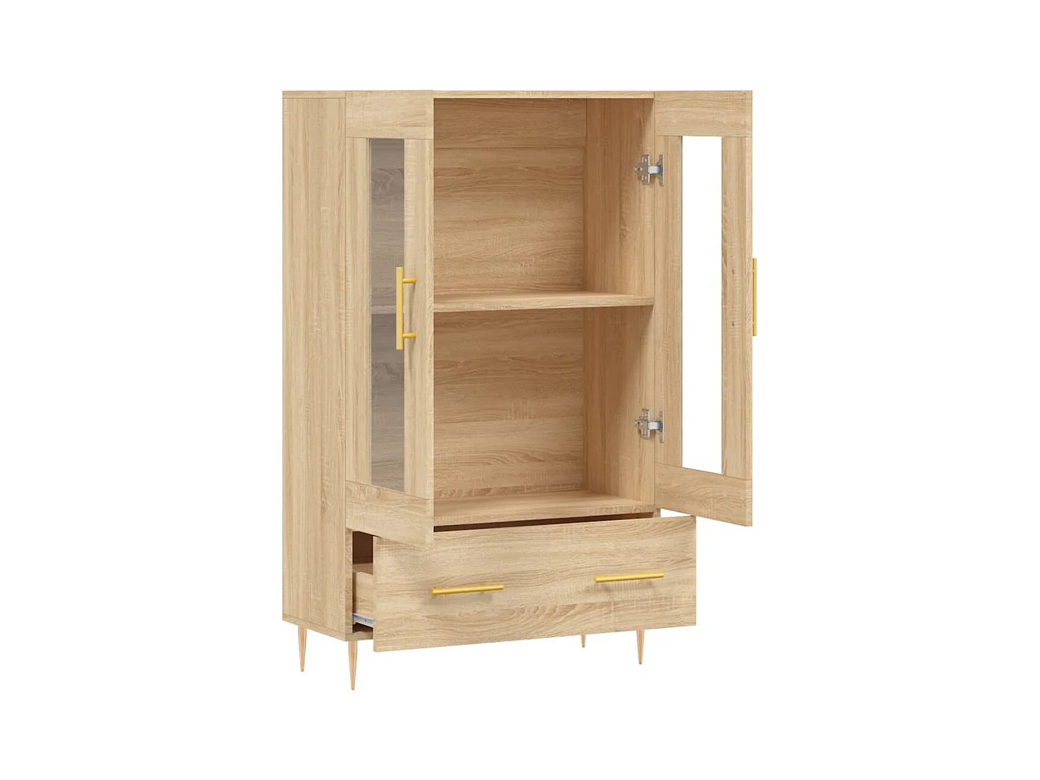 Buffet haut chêne sonoma 69,5x31x115 cm bois d'ingénierie