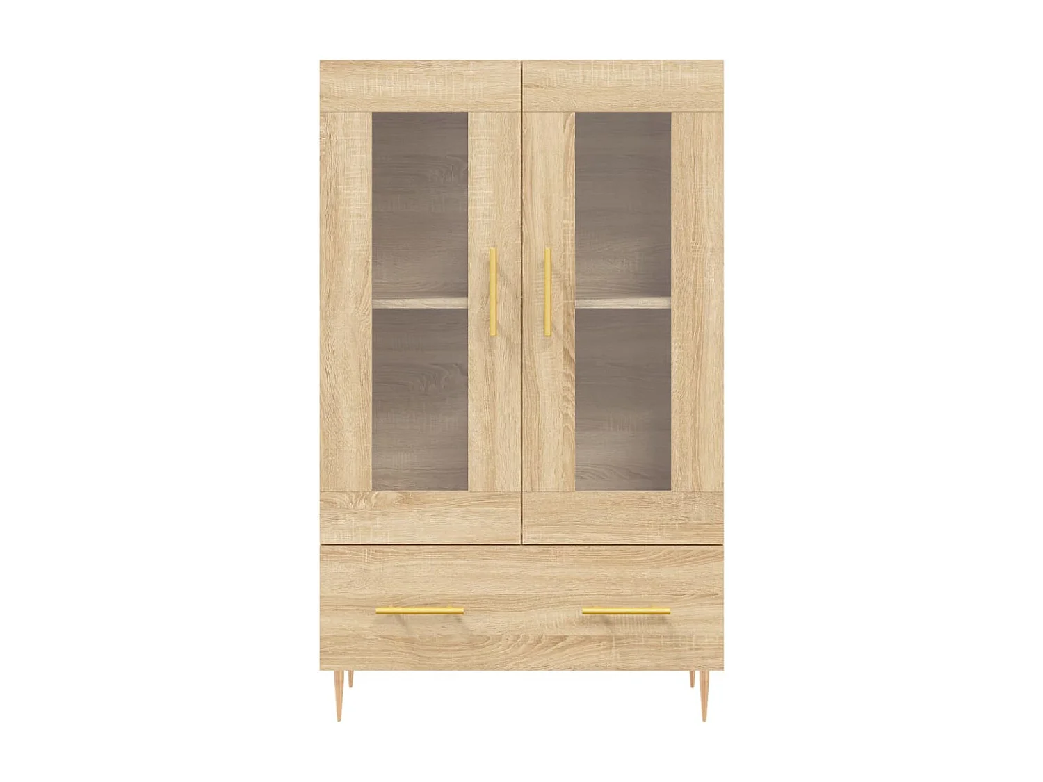 Buffet haut chêne sonoma 69,5x31x115 cm bois d'ingénierie