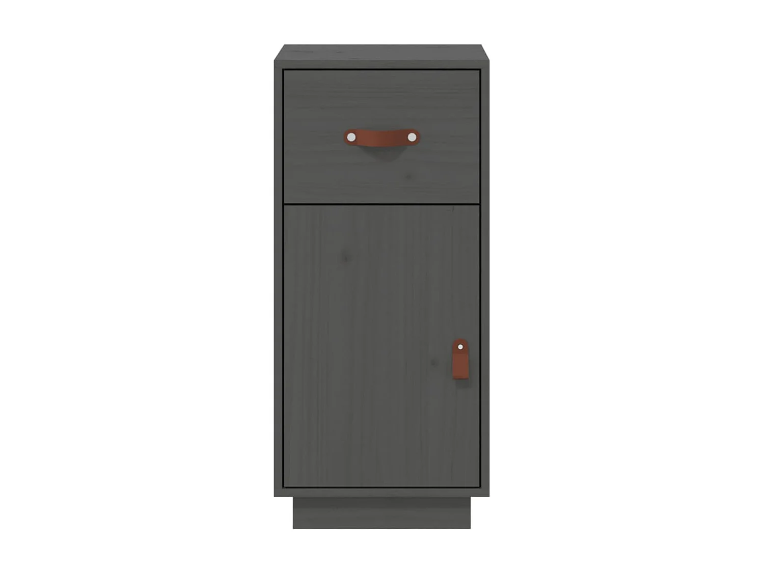 Aparador Gris 34x40x75 cm Madera Maciza de Pino