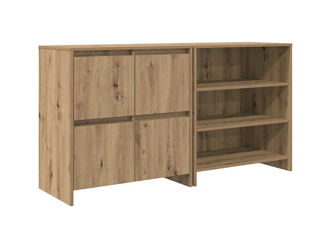 Buffets 2 pcs chêne artisanal 70 x 41 x 75 cm Bois d'ingénierie