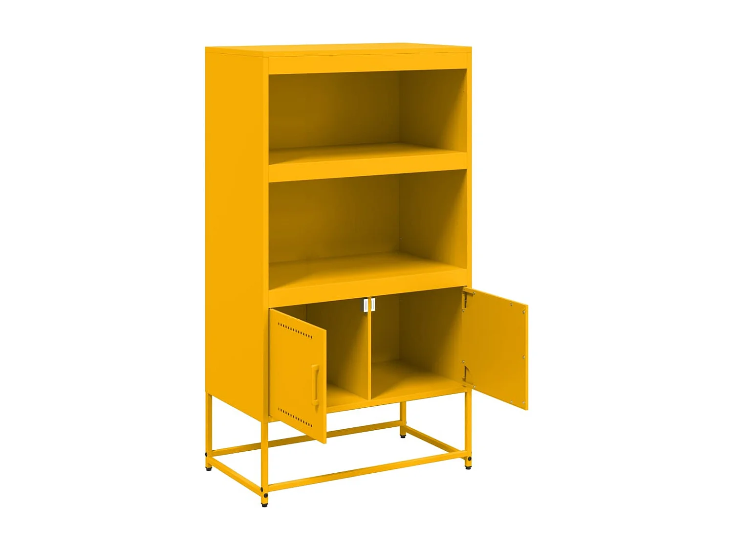 Buffet haut jaune moutarde 68,5x38,5x123,5 cm acier