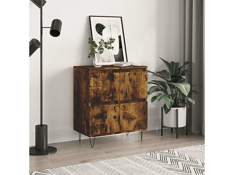 Gerookt Eiken Dressoir 60x35x70 cm Engineered Wood