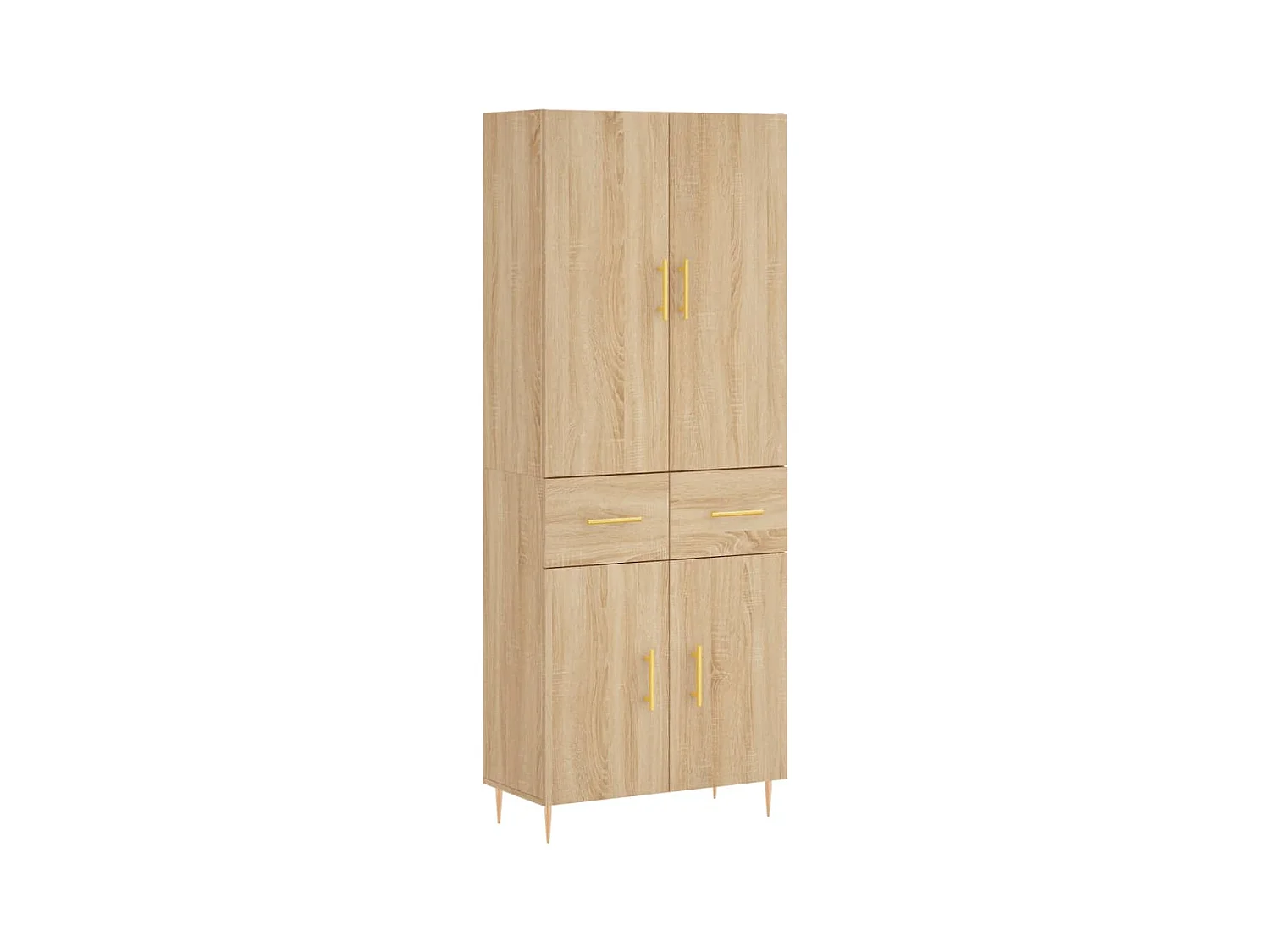 Credenza alta in rovere Sonoma 69,5x34x180 cm Legno ingegnerizzato