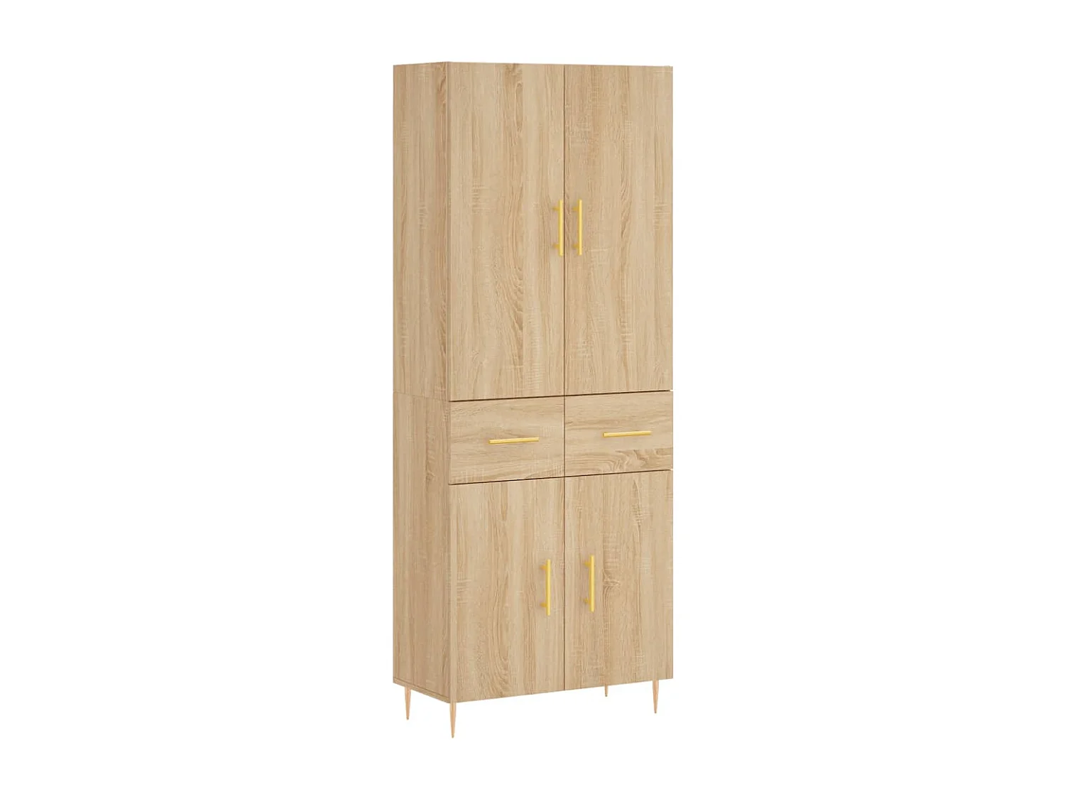 Credenza alta in rovere Sonoma 69,5x34x180 cm Legno ingegnerizzato