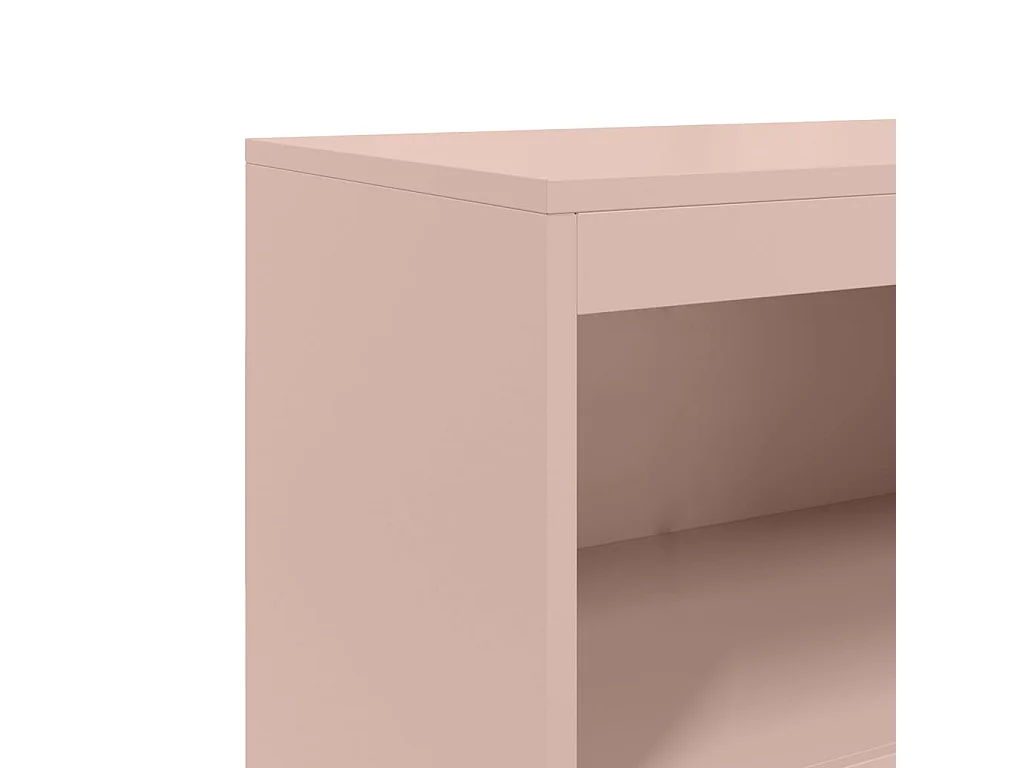 Buffet haut rose 68,5x38,5x123,5 cm acier